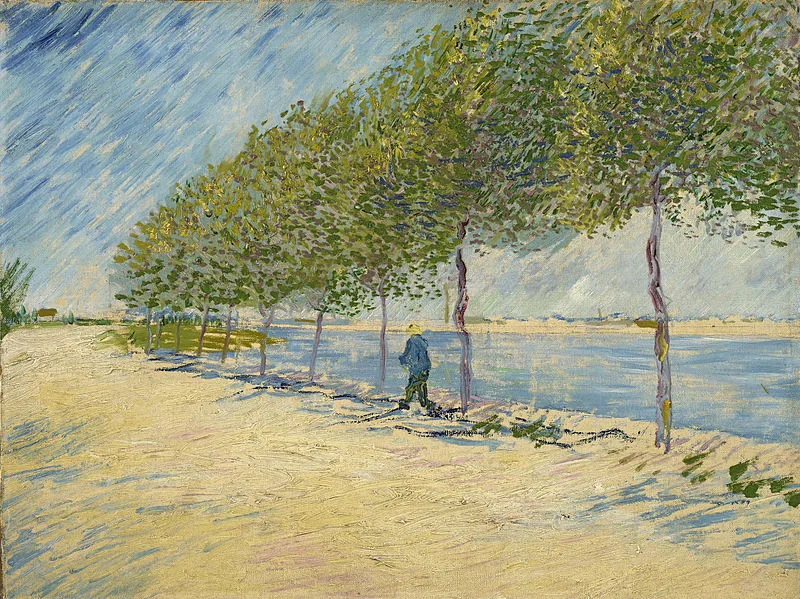 Road Along the Seine near Asnieres by Vincent van Gogh, 1887