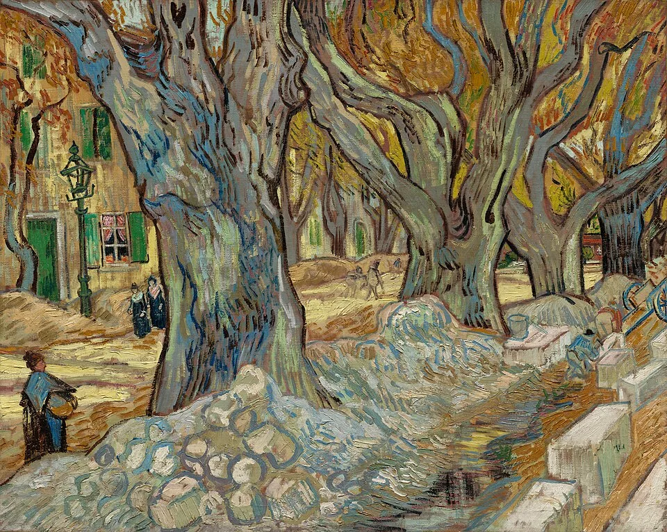 Road Menders at Saint-Rémy by Vincent van Gogh, 1889
