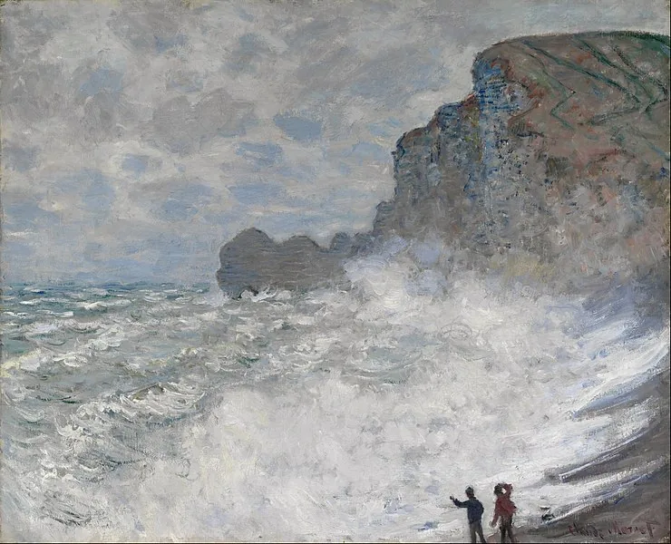 Rough weather at Étretat  by Claude Monet, 1883
