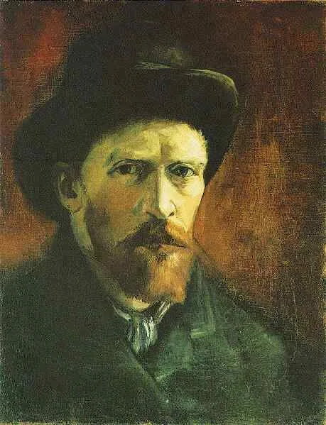 Self-Portrait with Dark Felt Hat by Vincent van Gogh, 1886