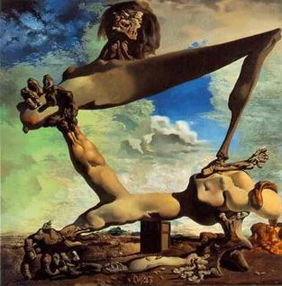Soft Construction with Boiled Beans by Salvador Dalí, 1936