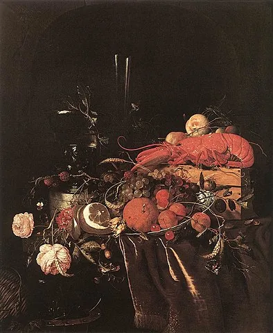 Still-Life with Fruit, Flowers, Glasses and Lobster by Jan  Davidsz de Heem, 1665
