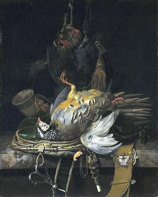 Still Life with Game by Willem van Aelst, 1671