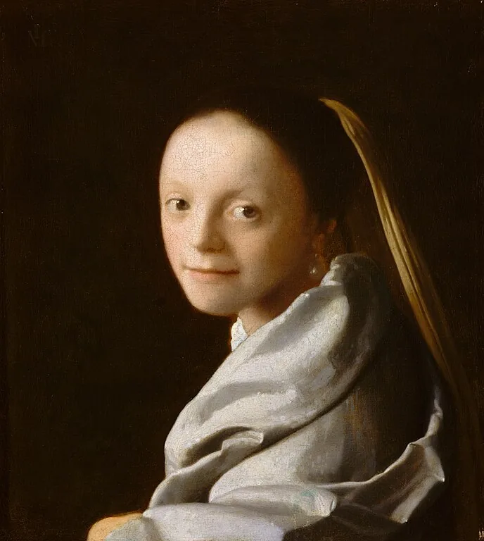 Study of a Young Woman by Johannes Vermeer, 1674