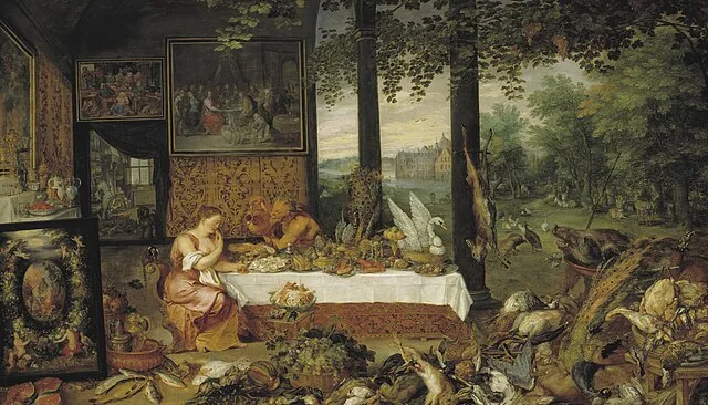 Taste (The Five Senses in Five Paintings) by Jan Brueghel the Elder, 1618
