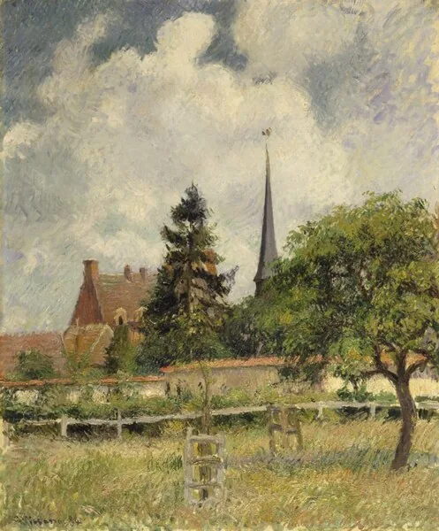 The Church at Eragny by Camille Pissarro, 1884