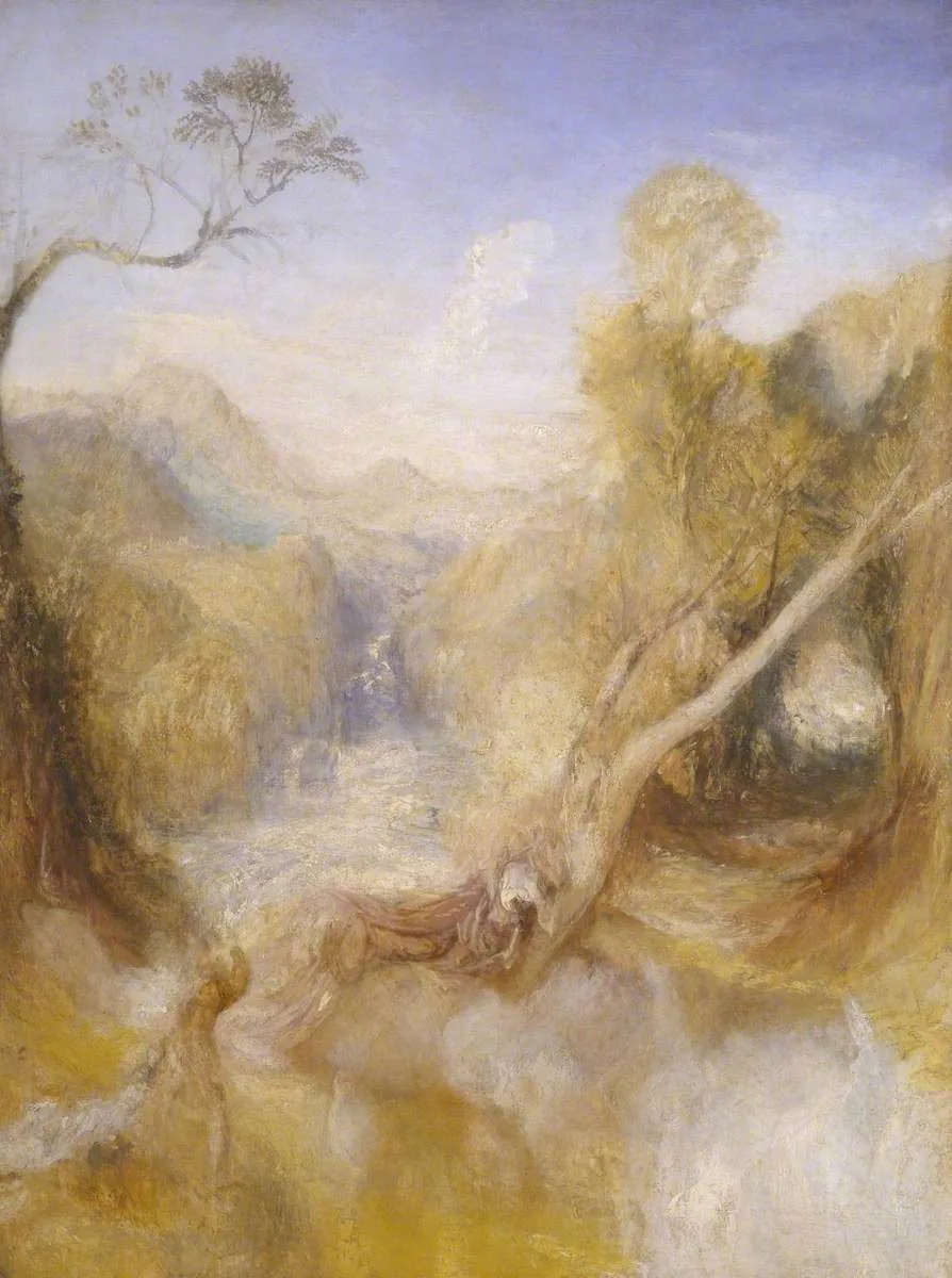 The Death of Actaeon, with a Distant View of Montjovet, Val d’Aosta by Joseph Mallord William Turner, 1837
