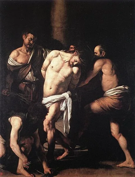 The Flagellation of Christ by Michelangelo Merisi da  Caravaggio, 1607