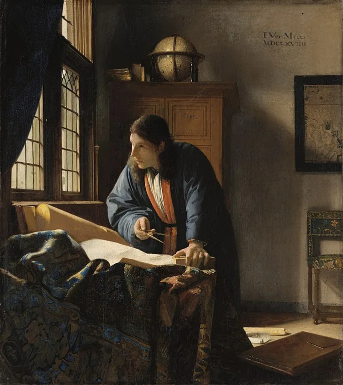 The Geographer by Johannes  Vermeer, 1669