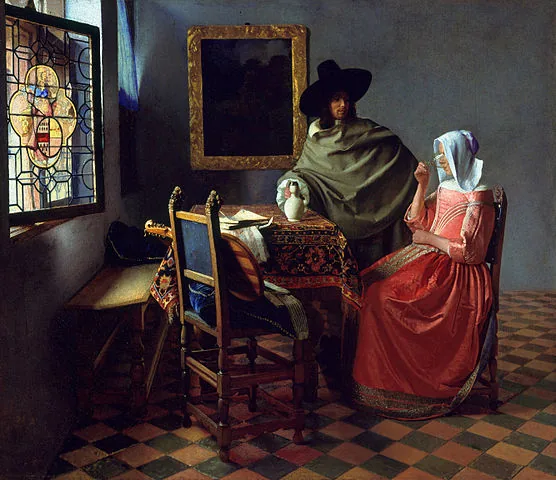 The Glass of Wine by Johannes  Vermeer, 1661