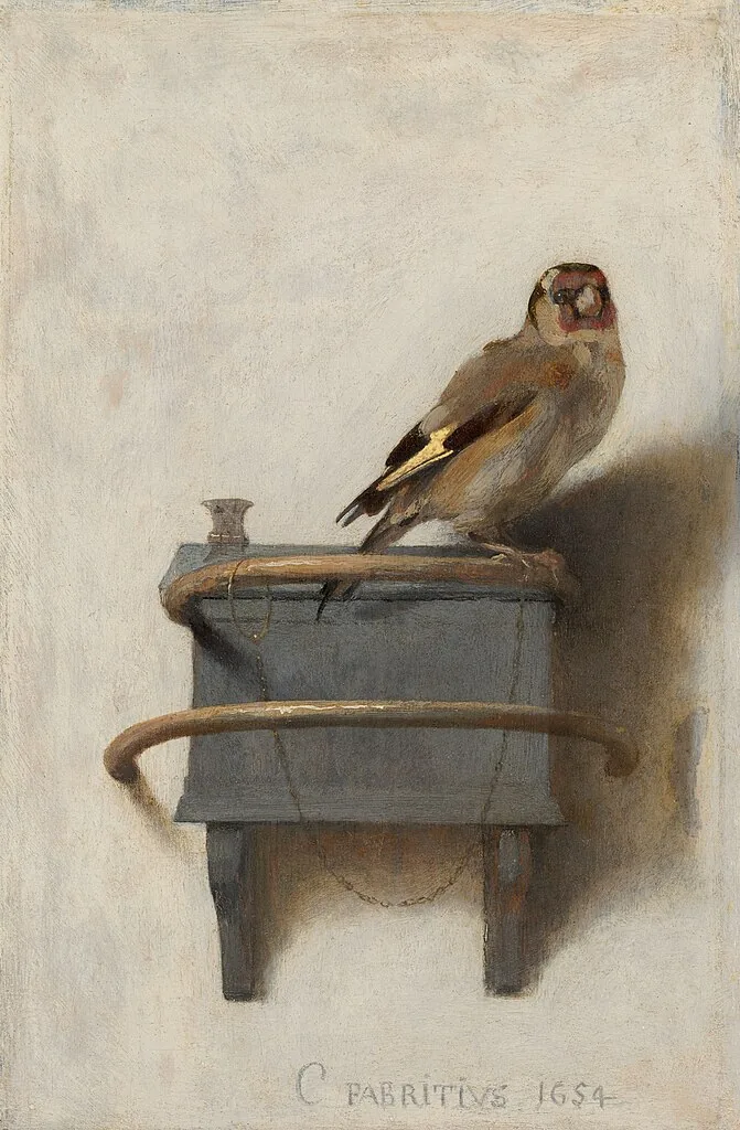 The Goldfinch by Carel Fabritius, 1654