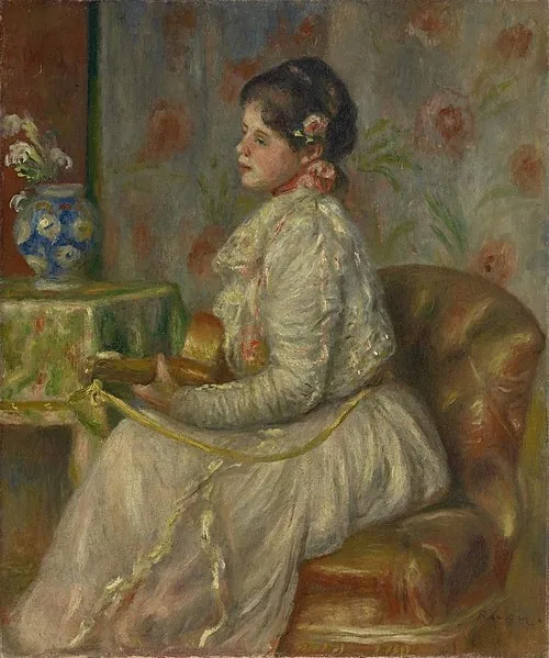 The guitar player by Pierre-Auguste Renoir, 1896