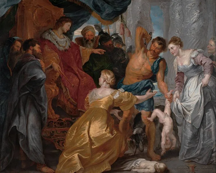 The Judgement of Solomon by Peter Paul  Rubens, 1617