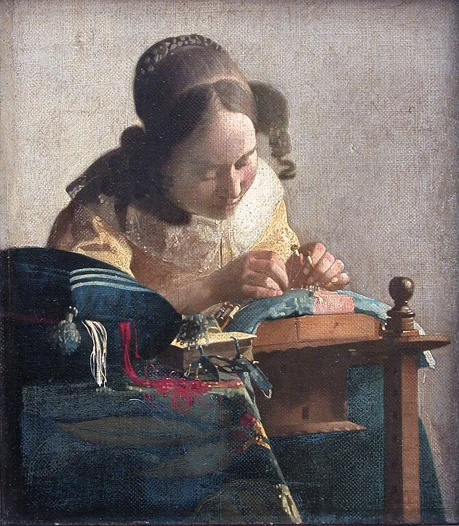 The Lacemaker by Johannes Vermeer, 1671
