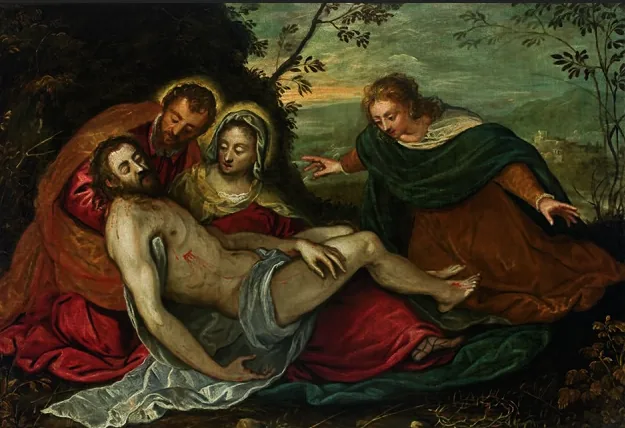 The Lamentation over the Dead Christ by Jacopo Robusti, 1560
