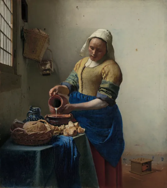 The Milk Maid by Johannes  Vermeer, 1657
