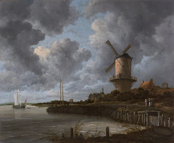The Windmill at Wijk bij Duurstede by Jacob   van Ruisdael, 1670