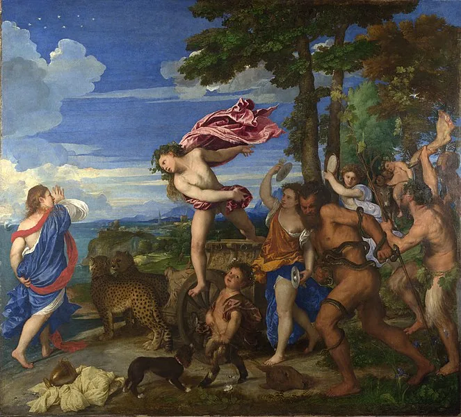 Titian Bacchus and Ariadne by Tiziano Vecellio, 1520