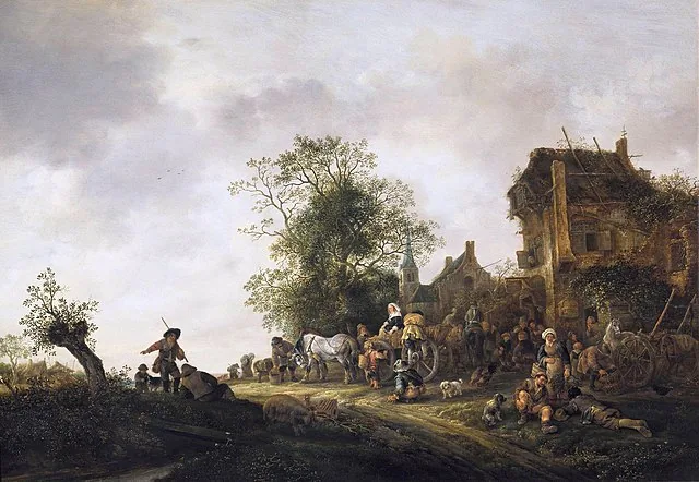 Travellers at a Country Inn by Isaac  van Ostade, 1645