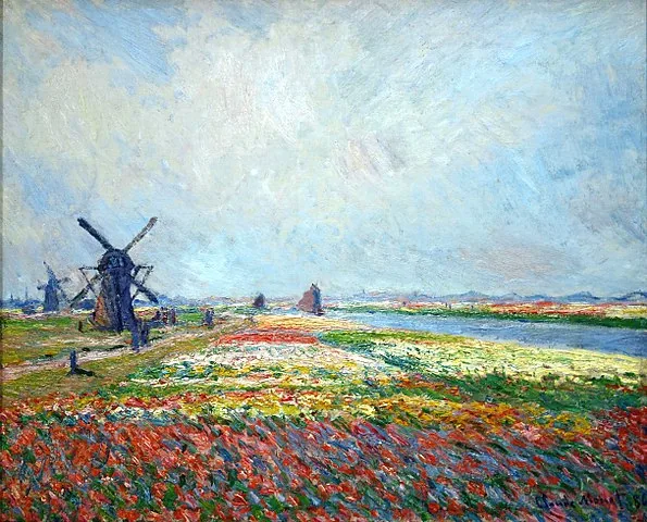 Tulip Fields near The Hague by Claude Monet, 1886