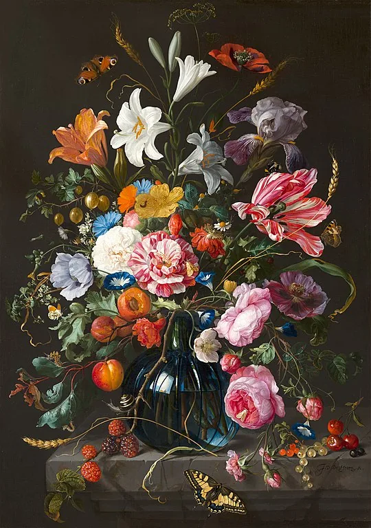 Vase of Flowers (1670) by Jan  Davidsz de Heem, 1670