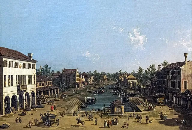 Veduta di Mestre by Giovanni Antonio Canal, 1740