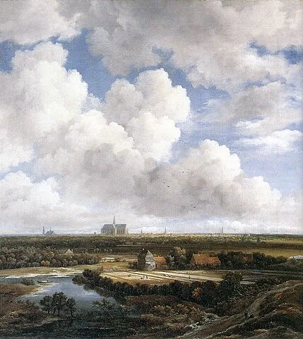View of Haarlem with Bleaching Grounds  by Jacob   van Ruisdael, 1665