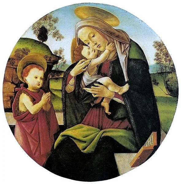 Virgin and Child with the Infant St John the Baptist  by Sandro Botticelli, 1500