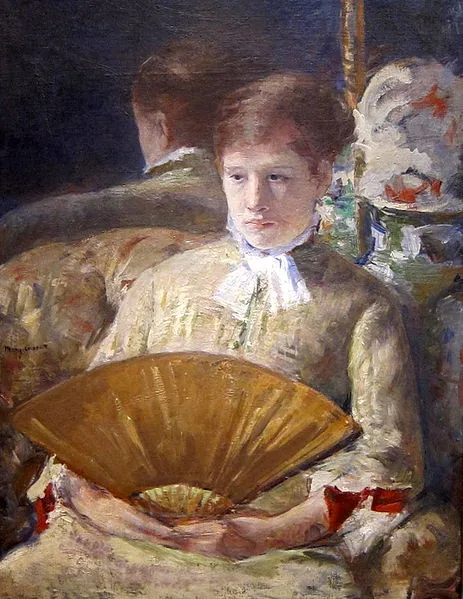 Woman with a Fan (Miss Mary Ellison) by Mary Cassatt, 1880
