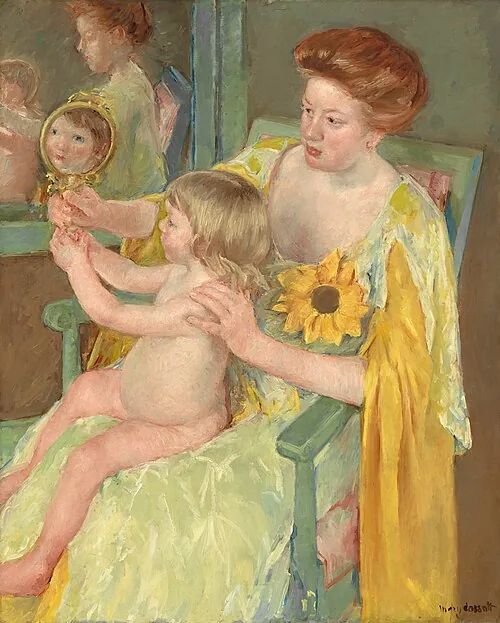 Woman with a Sunflower by Mary Cassatt, 1905