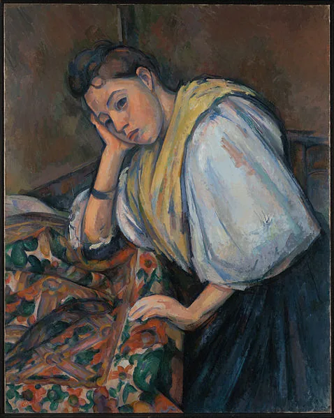 Young Italian Woman at a Table by Paul Cézanne, 1895