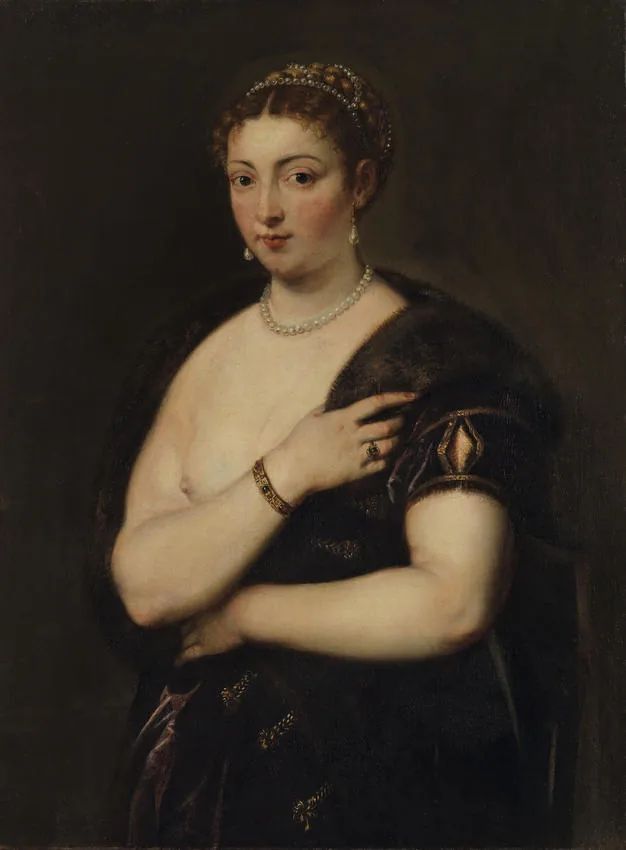 Young woman in a fur wrap (after Titian) by Peter Paul  Rubens, 1629